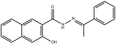 3-hydroxy-N'-(1-phenylethylidene)-2-naphthohydrazide Structure