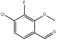 4-氯-3-氟-2-甲氧基苯甲醛 结构式
