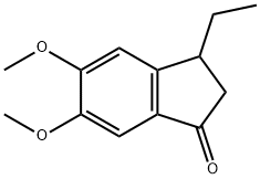 3-Ethyl-5,6-dimethoxy-2,3-dihydro-1H-inden-1-one Struktur