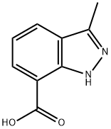 3-METHYL-1H-INDAZOLE-7-CARBOXYLIC ACID, 1555382-87-0, 结构式