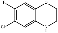 6-Chloro-7-fluoro-3,4-dihydro-2H-benzo[1,4]oxazine 结构式