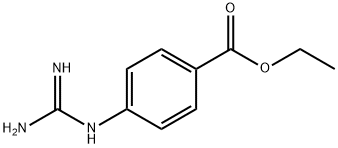 ethyl 4-{[amino(imino)methyl]amino}benzoate Structure