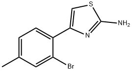 4-(2-bromo-4-methylphenyl)-1,3-thiazol-2-amine Struktur