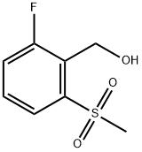 (2-fluoro-6-(methylsulfonyl)phenyl)methanol 化学構造式