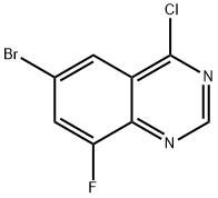 6-BROMO-4-CHLORO-8-FLUOROQUINAZOLINE Structure