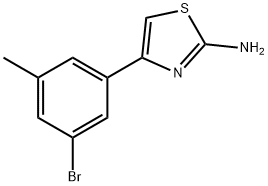 4-(3-溴-5-甲基苯基)噻唑-2-胺, 1566954-37-7, 结构式