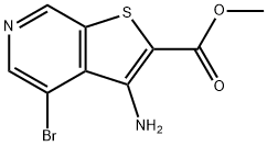 3-Amino-4-bromo-thieno[2,3-c]pyridine-2-carboxylic acid methyl ester Struktur