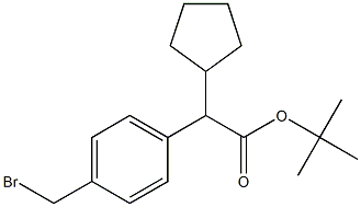 2-(4-(溴甲基)苯基)-2-环戊基乙酸叔丁酯 结构式