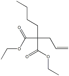 Propanedioic acid,2-butyl-2-(2-propen-1-yl)-, 1,3-diethyl ester Structure