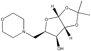 1-O,2-O-イソプロピリデン-5-モルホリノ-5-デオキシ-α-D-キシロフラノース 化学構造式