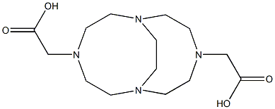 1,4,7,10-Tetraazabicyclo[5.5.2]tetradecane-4,10-diacetic acid 结构式