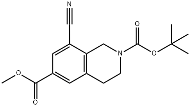 2-tert-butyl 6-methyl 8-cyano-3,4-dihydroisoquinoline-2,6(1H)-dicarboxylate Structure