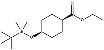 (1s,4s)-ethyl 4-((tert-butyldimethylsilyl)oxy)cyclohexanecarboxylate Structure