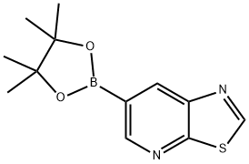6-(4,4,5,5-TETRAMETHYL-1,3,2-DIOXABOROLAN-2-YL)THIAZOLO[5,4-B]PYRIDINE 结构式
