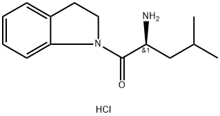 (S)-2-amino-1-(indolin-1-yl)-4-methylpentan-1-one Struktur