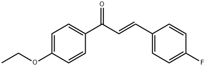 (2E)-1-(4-ethoxyphenyl)-3-(4-fluorophenyl)prop-2-en-1-one Struktur