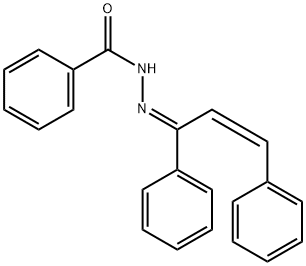 N'-(1,3-diphenyl-2-propen-1-ylidene)benzohydrazide 化学構造式
