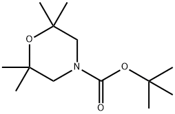 tert-butyl 2,2,6,6-tetramethylmorpholine-4-carboxylate 结构式