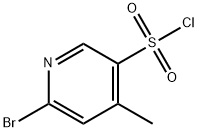 6-溴-4-甲基吡啶-3-磺酰氯, 1592629-33-8, 结构式