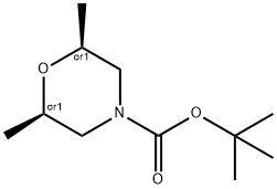 (2R,6S)-tert-butyl 2,6-dimethylmorpholine-4-carboxylate Struktur