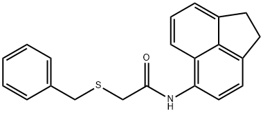 2-benzylsulfanyl-N-(1,2-dihydroacenaphthylen-5-yl)acetamide Structure