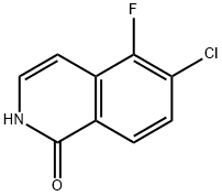 6-chloro-5-fluoro-1,2-dihydroisoquinolin-1-one Struktur