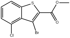 3-Bromo-4-chloro-benzo[b]thiophene-2-carboxylic acid methyl ester,160383-18-6,结构式