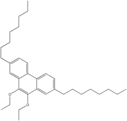 Phenanthrene,9,10-diethoxy-2,7-dioctyl-,1603928-54-6,结构式