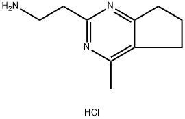 [2-(4-methyl-6,7-dihydro-5H-cyclopenta[d]pyrimidin-2-yl)ethyl]amine dihydrochloride 结构式