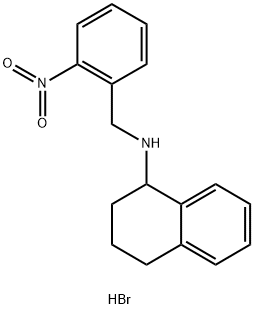 N-(2-硝基苄基)-1,2,3,4-四氢萘-1-胺氢溴酸盐,1609399-98-5,结构式