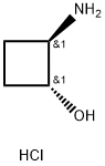(1S,2S)-2-aminocyclobutan-1-ol:hydrochloride Struktur