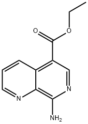 8-アミノ-1,7-ナフチリジン-5-カルボン酸エチル 化学構造式