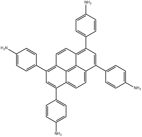 1610471-69-6 Properties of 4,4',4'',4'''-(pyrene-1,3,6,8-tetrayl)tetraanilineapplications of 4,4',4'',4'''-(pyrene-1,3,6,8-tetrayl)tetraanilinesafety of 4,4',4'',4'''-(pyrene-1,3,6,8-tetrayl)tetraaniline