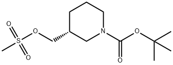 (R)-tert-butyl 3-(((methylsulfonyl)oxy)methyl)piperidine-1-carboxylate, 161285-05-8, 结构式