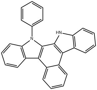 13,14-dihydro-13-phenyl-benz[c]indolo[2,3-a]carbazole Struktur