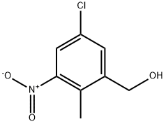 (5-Chloro-2-methyl-3-nitro-phenyl)-methanol 化学構造式