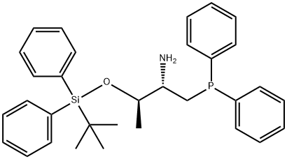 (2S,3R)-3-((叔丁基二苯基硅烷基)氧基)-1-(二苯基膦基)丁-2-胺 结构式