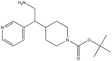 tert-butyl 4-(2-amino-1-(pyridin-3-yl)ethyl)piperidine-1-carboxylate Structure