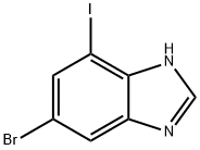 6-溴-4-碘苯并咪唑 结构式