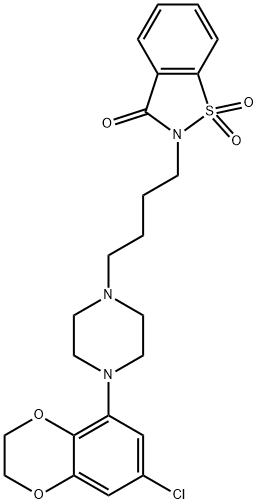 1,2-Benzisothiazol-3(2H)-one,2-[4-[4-(7-chloro-2,3-dihydro-1,4-benzodioxin-5-yl)-1-piperazinyl]butyl]-,1,1-dioxide|化合物 T27215