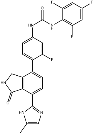 Urea, N-[4-[2,3-dihydro-7-(5-methyl-1H-imidazol-2-yl)-1-oxo-1H-isoindol-4-yl]-3-fluorophenyl]-N'-(2,4,6-trifluorophenyl)-