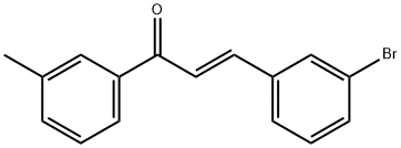 (2E)-3-(3-bromophenyl)-1-(3-methylphenyl)prop-2-en-1-one Struktur