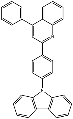 9-(4-(4-苯基喹啉-2-基)苯基)-9H-咔唑, 1617494-49-1, 结构式