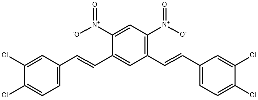 1,5-Bis[(E)-2-(3,4-dichlorophenyl)vinyl]-2,4-dinitrobenzene Struktur