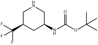 tert-butyl N-[(3S,5R)-5-(trifluoromethyl)piperidin-3-yl]carbamate, 1620012-51-2, 结构式