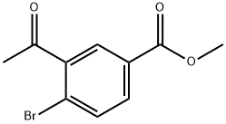 4-溴-3-乙酰基苯甲酸甲酯, 1620678-03-6, 结构式