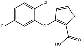 3-(2,5-dichlorophenoxy)thiophene-2-carboxylic acid 结构式