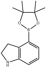 4-(4,4,5,5-Tetramethyl-[1,3,2]dioxaborolan-2-yl)-2,3-dihydro-1H-indole Structure