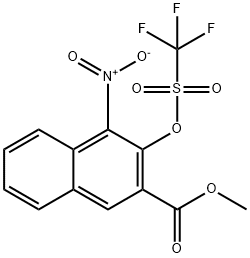 methyl 4-nitro-3-(((trifluoromethyl)sulfonyl)oxy)-2-naphthoate,1622297-24-8,结构式