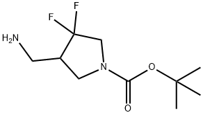 tert-butyl 4-(aminomethyl)-3,3-difluoropyrrolidine-1-carboxylate Structure